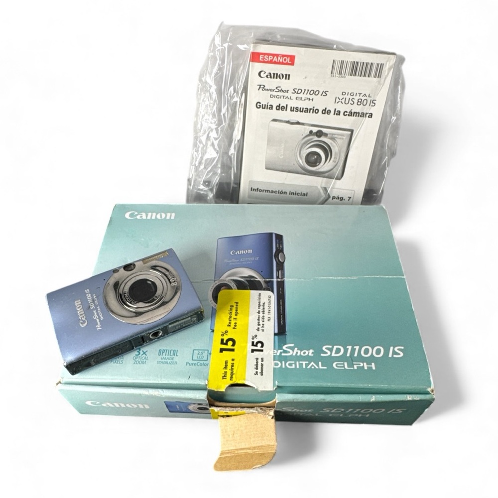CANON Powershot SD1100 IS Blue Digital Camera NOT WORKING camera only
